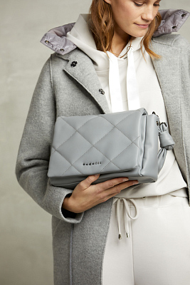 Сумка наплечная женская BUGATTI Cara, серая, полиуретан, 31х7,5х20 см, 4 л