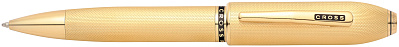 Шариковая ручка Cross Peerless 125. Цвет - золотистый (Золотистый)