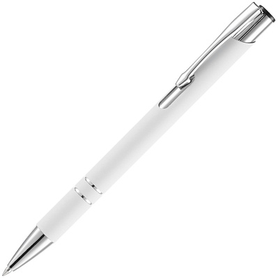 Ручка шариковая Keskus Soft Touch, белая (Белый)