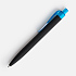 Ручка шариковая Prodir QS01 PRT-T Soft Touch, черная с голубым - Фото 2