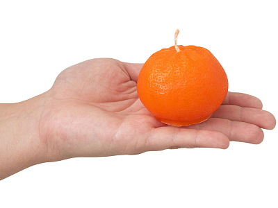 Набор свечей Мандарины в сетке, без аромата