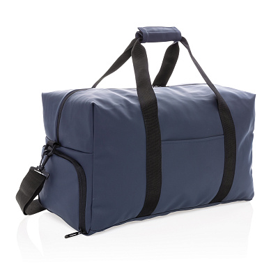 Дорожная сумка из гладкого полиуретана (Темно-синий;)