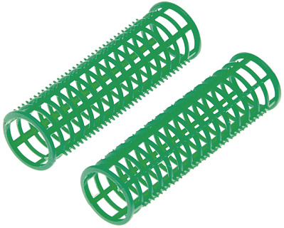 Бигуди пластик Dewal Beauty d23ммx76мм, (10шт)зеленые в комплекте шпильки р-р 80мм. (Зеленый)