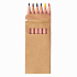 Набор цветных карандашей мини TINY,6 цветов - Фото 1