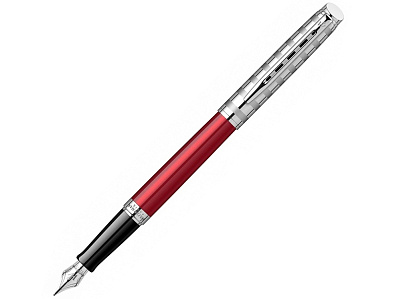 Ручка перьевая Hemisphere French riviera Deluxe (Красный черный, серебристый)