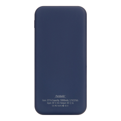 Внешний аккумулятор с подсветкой Люче (Luce) 10000 mAh, синий