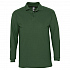 Рубашка поло мужская с длинным рукавом Winter II 210 темно-зеленая - Фото 1