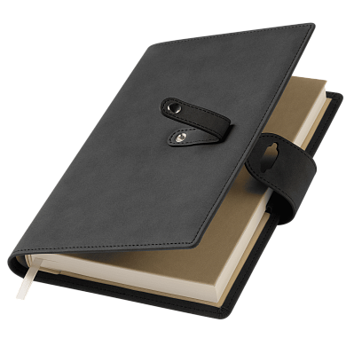 Ежедневник-портфолио Passage NEO недатированный в подарочной коробке, черный (Черный, бежевый)