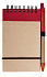 Блокнот на кольцах Eco Note с ручкой, красный - Фото 1