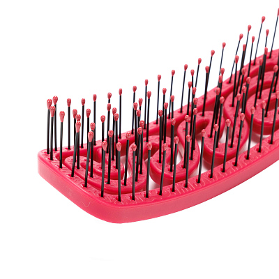 Щетка Dewal Beauty серия "Friendly", с нейлоновым штифтом, форма прямоугольная, средняя