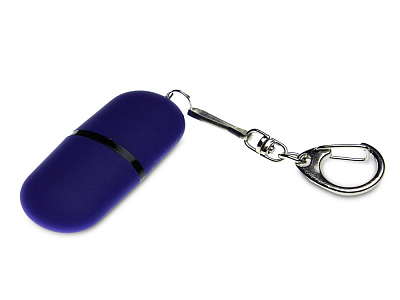 USB 3.0- флешка Goutte Soft-touch на 16 Гб каплевидной формы (Синий)