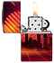 Зажигалка ZIPPO Cyber City с покрытием 540 Matte, латунь/сталь, оранжевая 38x13x57 мм - Фото 3