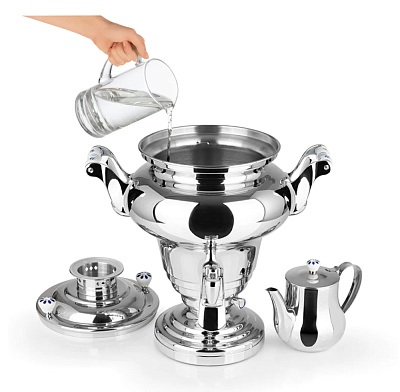 Самовар BEEM модель Royal, 15 литров, серебристый