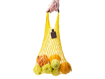 Авоська Dream из натурального хлопка с кожаными ручками, 15 л