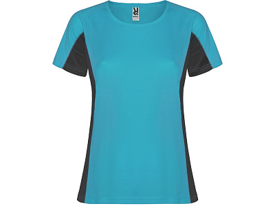 Спортивная футболка Shanghai женская (Бирюзовый/графитовый)