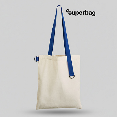 Шоппер Superbag (неокрашенный с синим) (Неокрашенный с синим)