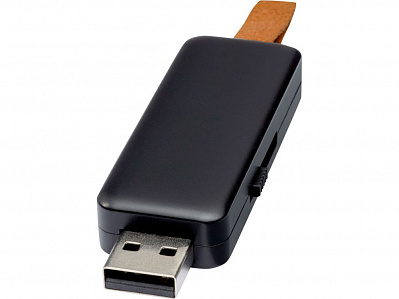 USB-флешка на 16 Гб Gleam с подсветкой (Черный)
