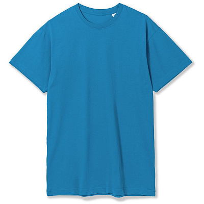 Футболка унисекс T-Bolka 180, черная (Бирюзовый)