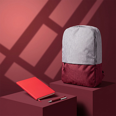 Подарочный набор READYPACK: рюкзак,  ручка, блокнот, красный