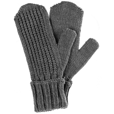 Варежки Nordkyn, черные (Серый меланж)