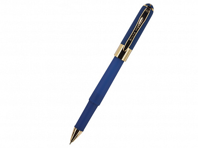 Ручка пластиковая шариковая Monaco (Темно-синий/золотистый)
