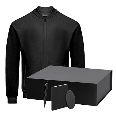 Набор с одеждой TORRES (толстовка, зарядное устройство, блокнот, ручка), черный, M (Чёрный)