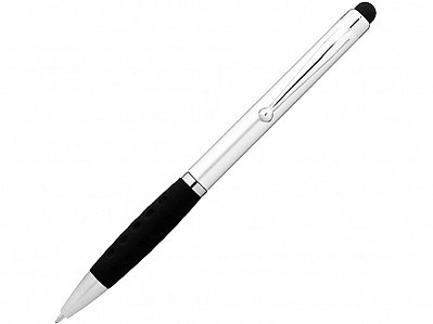 Ручка-стилус шариковая Ziggy (Серебристый/черный)
