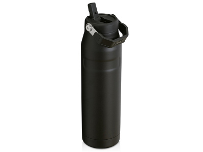 Бутылка для воды с откидной трубочкой Stanley IceFlow™ 2.0, 1,06 л (Черный)