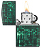 Зажигалка ZIPPO Pattern с покрытием Glow In The Dark Green, латунь/сталь, черно-зеленая, 38x13x57 мм - Фото 3