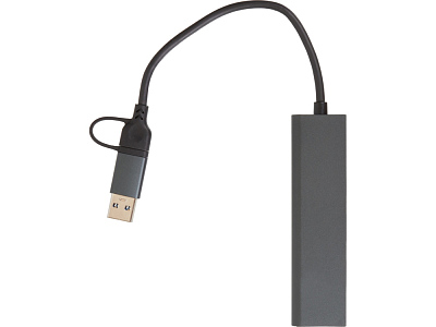 USB-хаб Command с коннектором 2-в-1 USB-C и USB-A, 2.0/3.0