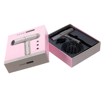 Фен DEWAL BEAUTY Triumph, кофейный, 1800-2000 Вт, бесщеточный мотор, 1 насадка, 1 диффузор