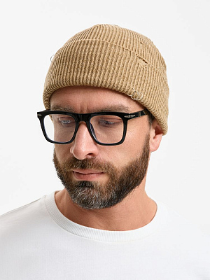 Шапка Ribelle, коричнево-бежевый меланж