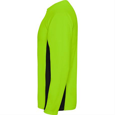 Спортивная футболка SHANGHAI L/S мужская, ФЛУОРЕСЦЕНТНЫЙ ЗЕЛЕНЫЙ/ЧЕРНЫЙ 2XL
