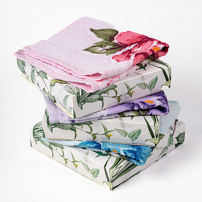 Подарочный комплект махровых салфеток "G-brand" 2074