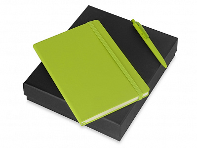 Подарочный набор Vision Pro soft-touch с ручкой и блокнотом А5 (Зеленый)