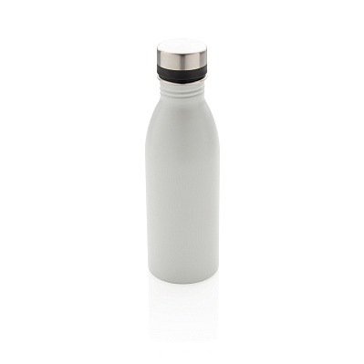 Бутылка для воды Deluxe из переработанной нержавеющей стали, 500 мл (Белый;)