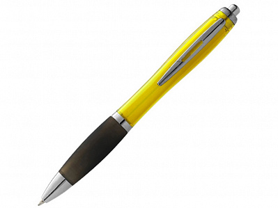 Ручка пластиковая шариковая Nash (Желтый/черный/серебристый)