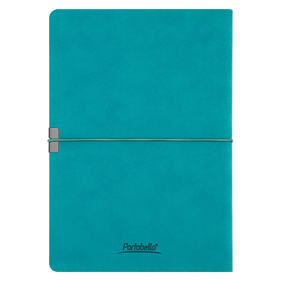 Ежедневник In Velour недатированный, бирюзовый