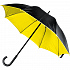 Зонт-трость Downtown, черный с желтым - Фото 1