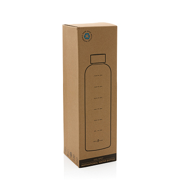 Мотивирующая бутылка для воды из rPET GRS, 1 л