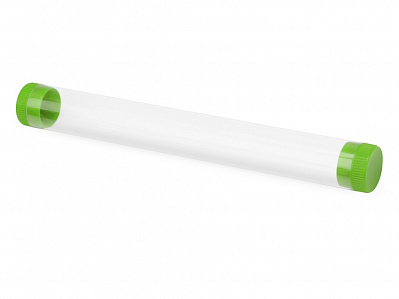 Футляр-туба пластиковый для ручки Tube 2.0 (Прозрачный/зеленое яблоко)