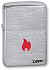 Зажигалка ZIPPO Flame, с покрытием Brushed Chrome, латунь/сталь, серебристая, матовая, 38x13x57 мм - Фото 1