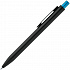 Ручка шариковая Chromatic, черная с голубым - Фото 2