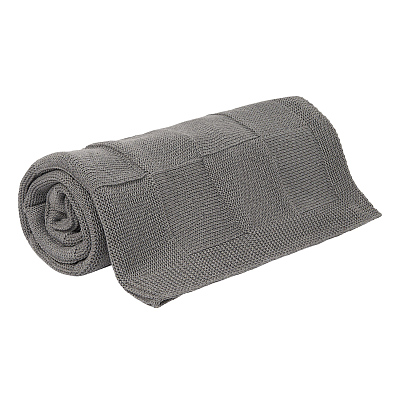 Плед Cella вязаный, серый (без подарочной коробки)