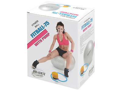 Мяч для фитнеса Fitball 75 с насосом