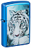 Зажигалка ZIPPO White Tiger с покрытием High Polish Blue, латунь/сталь, синяя, 38x13x57 мм - Фото 1