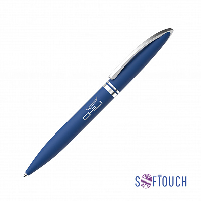Ручка шариковая "Rocket", покрытие soft touch  (Темно-синий)