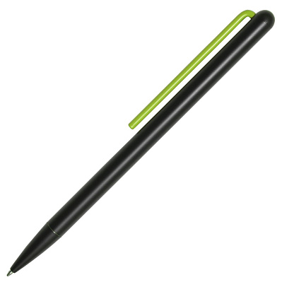 Шариковая ручка GrafeeX в чехле, черная с зеленым (Зеленый)