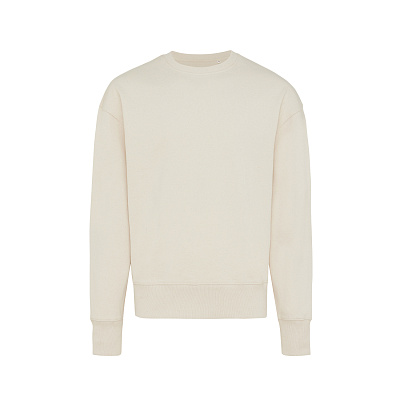 Свитшот Iqoniq Kruger из переработанного хлопка, свободный крой, унисекс, 340 г/м² (Неокрашенный хлопок;)