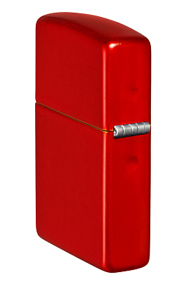 Зажигалка ZIPPO Classic с покрытием Metallic Red, латунь/сталь, красная, матовая, 38x13x57 мм